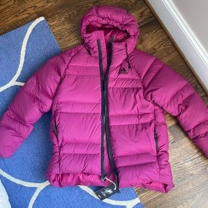 NWT Women’s Adidas Down Filled Jacket Outdoor Al Zaire Libre Power Grape Small